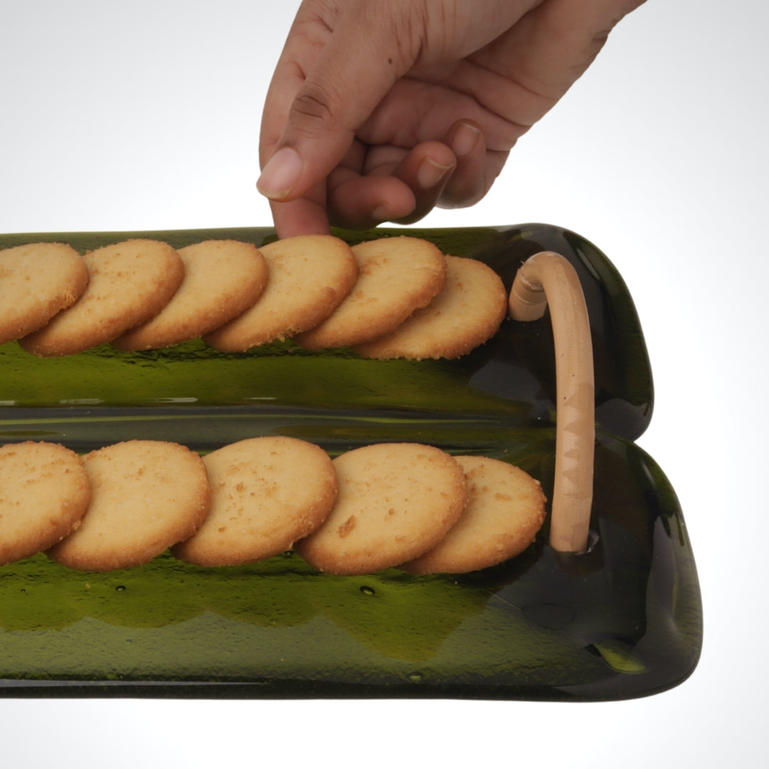 Upcycled Wine Bottle Cheese Platter/ Plate