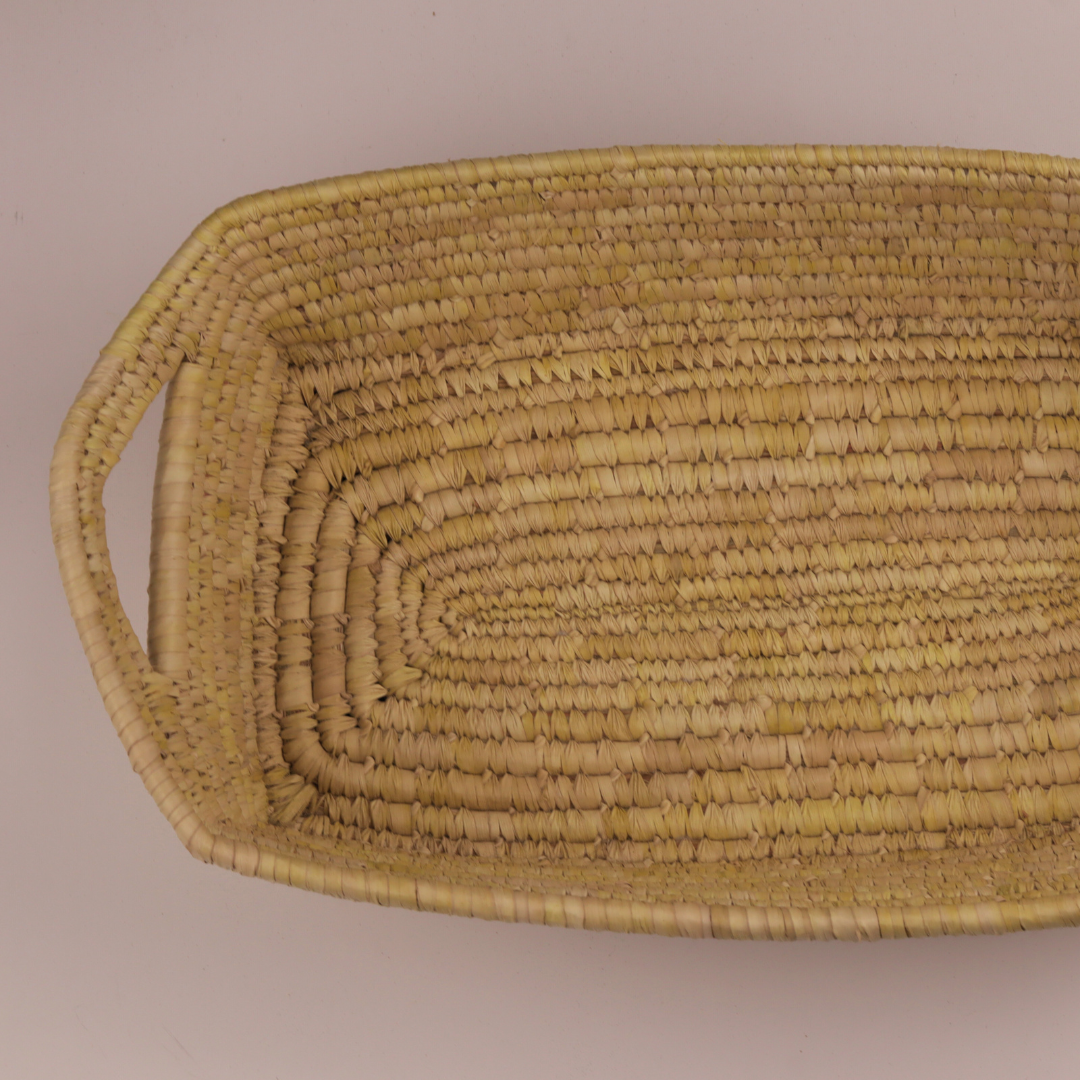 Sustainable Golden Grass Organizer cum Basket - Handwoven Eco-Friendly Home Decor